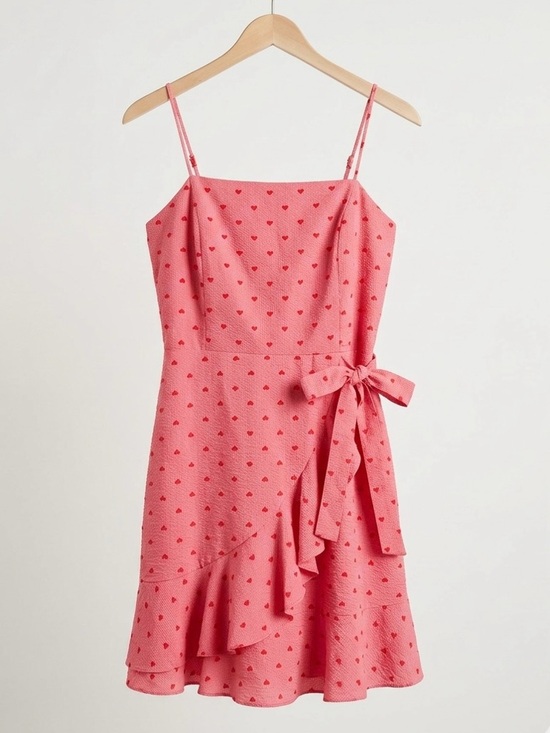 Altar'd State Dresses & Skirts - Altar'd State Red Hearts Gingham Mini Dress Coquette Soft Girl Women’s L